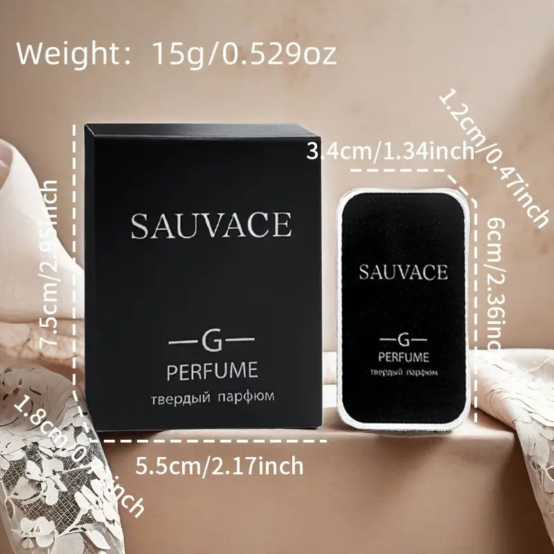 Parfum Solide Homme SAUVACE – Format 15g/40g, Élégant & Pratique pour Voyage