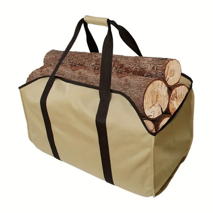 Sac de Transport de Bois de Chauffage Extérieur – Grande Capacité et Durable pour Camping, Feu de Camp et Jardinage