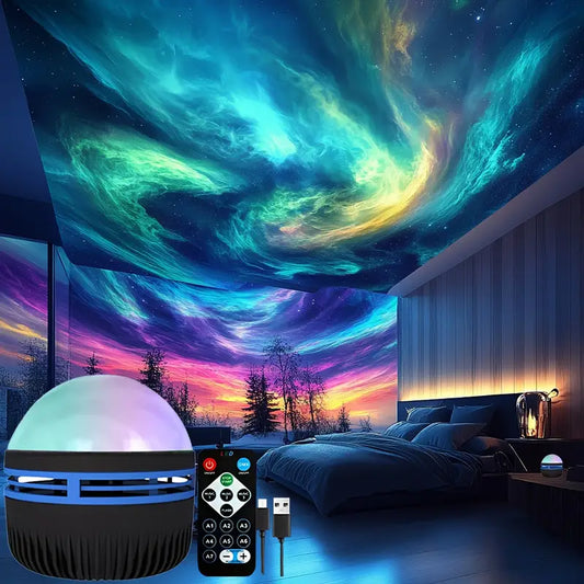 Projecteur Galaxy LED avec Télécommande – Effets Célestes et Multicolores pour Ambiance Nocturne Magique