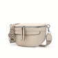 Sac banane femme en simili cuir beige – Design chic avec bandoulière réglable