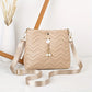 Sac bandoulière femme – Petit sac à main matelassé chic, coloris Beige