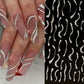 Stickers French Manucure Pailletés