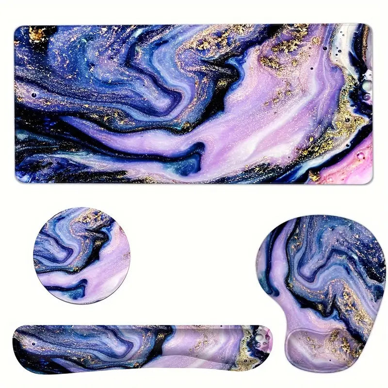 Tapis de Souris XXL Antidérapant Motif Galaxie – Accessoire Bureau Ergonomique pour Ordinateurs et Gaming