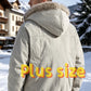 Veste d'hiver à capuche en polaire pour hommes grandes tailles