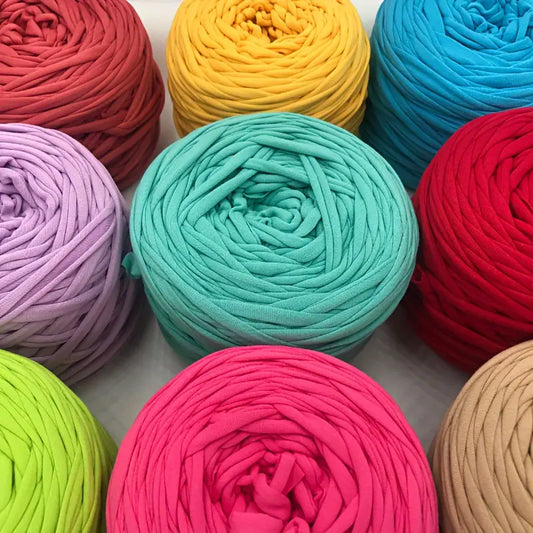 Fil Trapilho en Pelote XXL – Laine Épaisse en Coton Recyclé pour Tricot et Crochet DIY