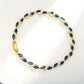 Bracelet femme doré avec cristaux bleus et zircons – Bijou élégant et raffiné