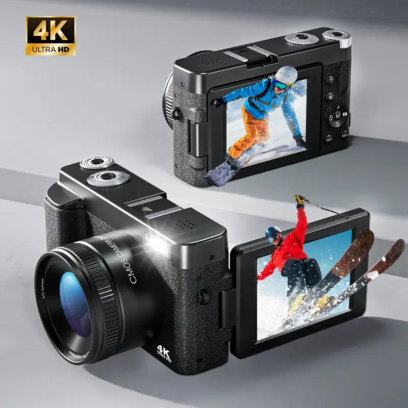Appareil Photo Numérique 4K UHD – Écran Rotatif & Zoom HD | Idéal Vlog & Sport
