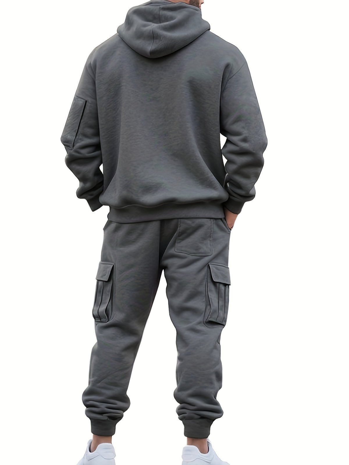 Ensemble décontracté et athlétique à capuche zippée pour homme