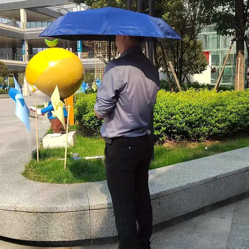 Parapluie pliable noir  Compact, résistant au vent et imperméable