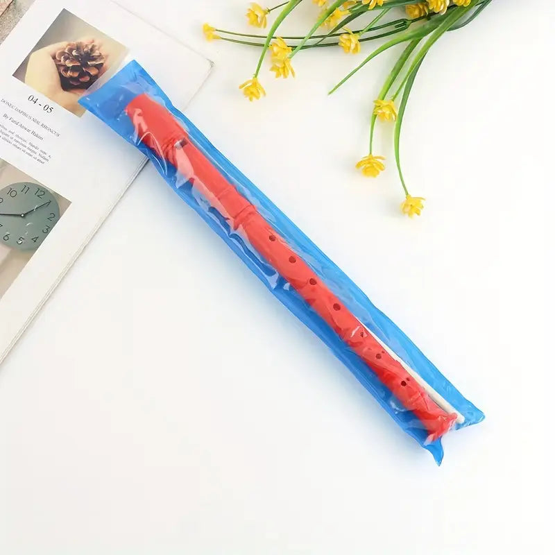 Flûte à Bec en Plastique avec Étui – Instrument de Musique Éducatif pour Enfants Débutants