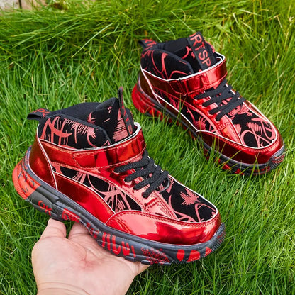 Chaussures bébé garçon montantes dorées – Baskets tendance et confortables pour look stylé