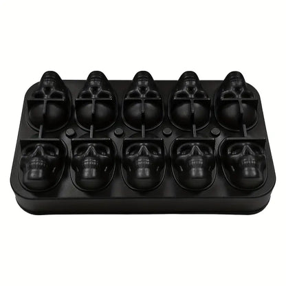 Moule à Glaçons Crâne 3D en Silicone – Bac Original pour Glace en Forme de Tête de Mort, Idéal Cocktails & Whisky