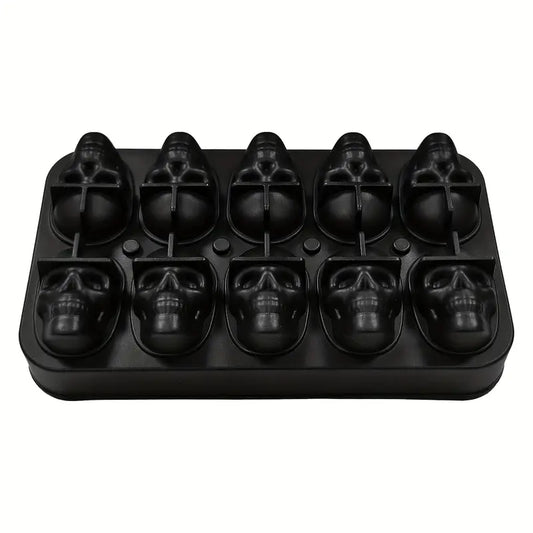 Moule à Glaçons Crâne 3D en Silicone – Bac Original pour Glace en Forme de Tête de Mort, Idéal Cocktails & Whisky