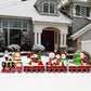 Train de Noël Décoratif pour Jardin – Piquets Lumineux Extérieurs avec Bonhommes de Neige et Sapins Festifs