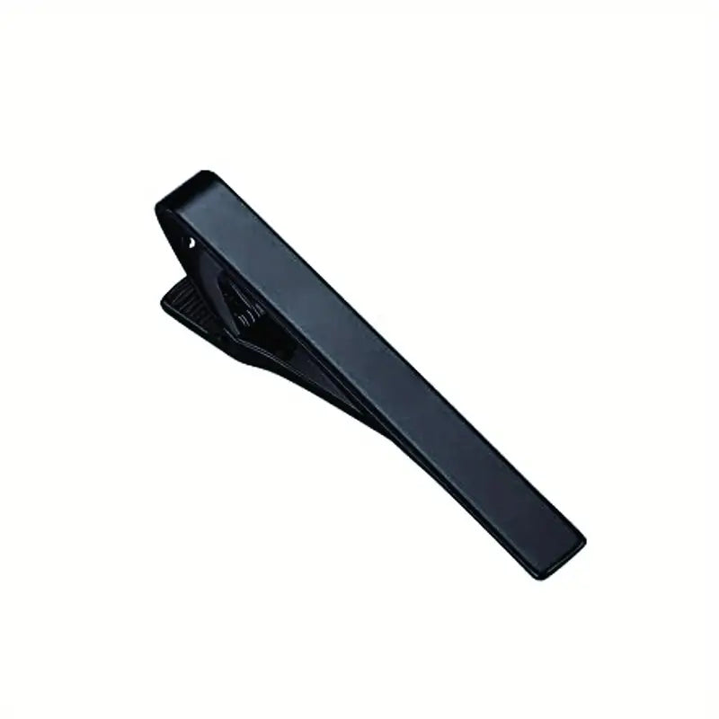 Lot de 2 pinces à cravate homme – Accessoires élégants noir et argent pour costume et chemise