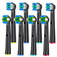 Têtes de Brosse à Dents Électrique Compatibles Oral-B – Pack de 8 Recharges pour Nettoyage en Profondeur, coloris Noir