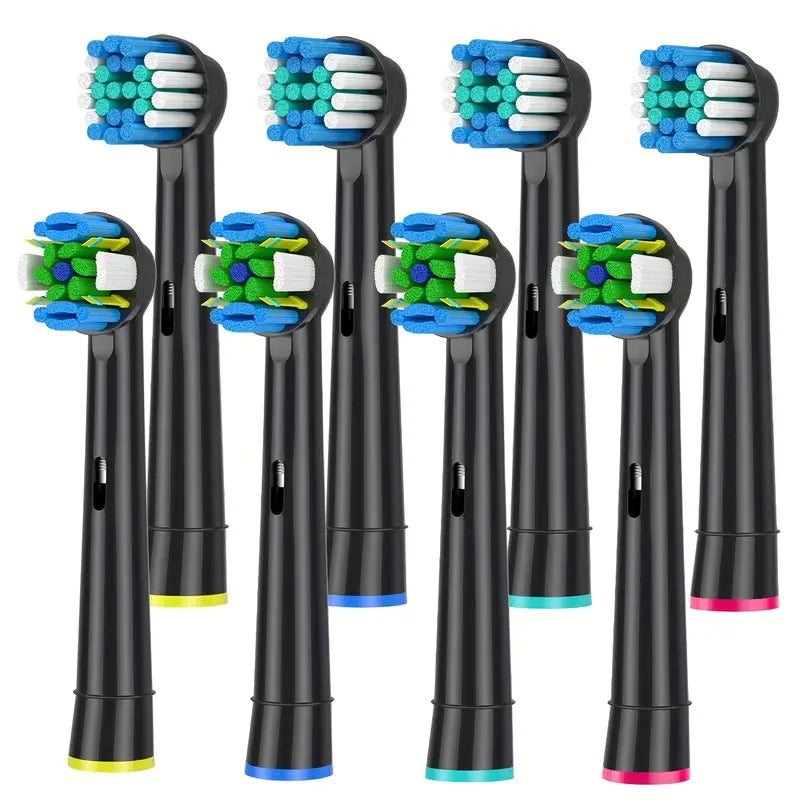 Têtes de Brosse à Dents Électrique Compatibles Oral-B – Pack de 8 Recharges pour Nettoyage en Profondeur