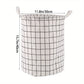 Panier à linge pliable en tissu imperméable – Grand bac de rangement avec poignées, motif à carreaux