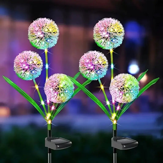 Piquets de Jardin Décoratifs LED – Fleurs Lumineuses Multicolores Solaires, Éclairage Extérieur pour Jardin, Allée et Terrasse