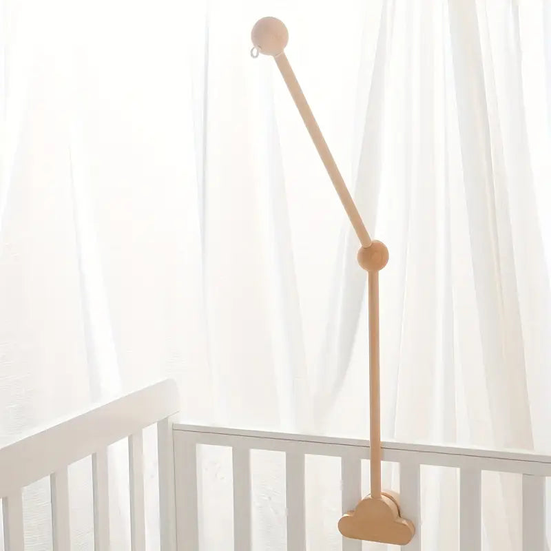 Support mobile en bois pour lit bébé – Bras rotatif décoratif pour chambre bébé
