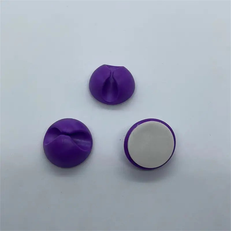 Lot de 3 Organiseurs de Câbles Autocollants – Passe-Fils Silicone pour Bureau et Maison