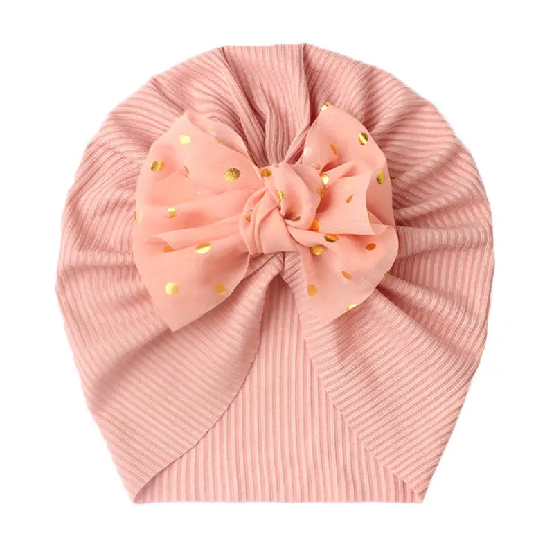Turban Bébé avec Grand Nœud – Chapeaux et Casquettes Enfant Élégants | Bonnet Mode Fille Confort & Style