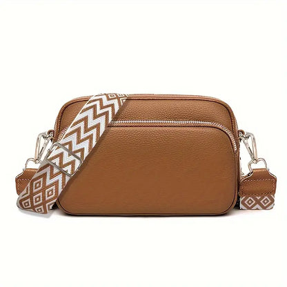 Sac bandoulière femme – Petit sac à main en cuir PU avec sangle ethnique réglable