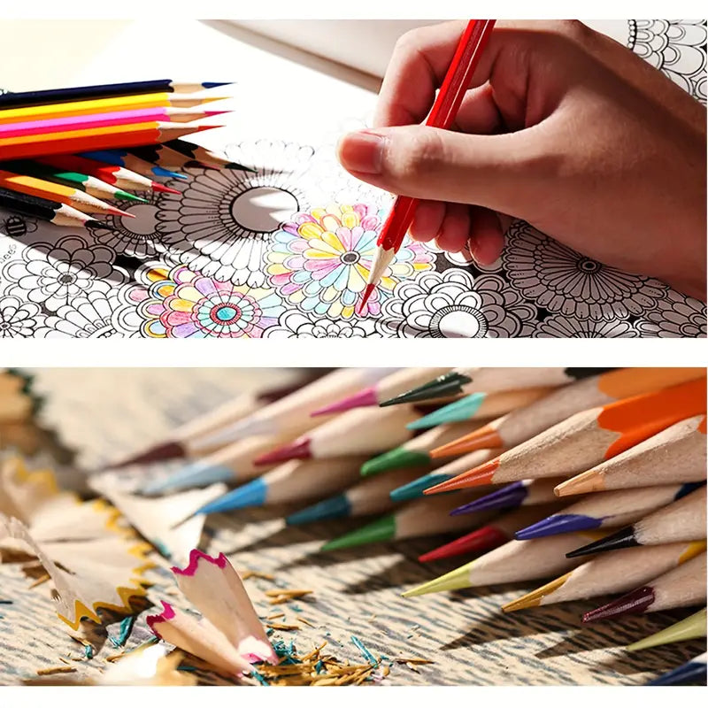 Boîte de 18 Crayons de Couleur Intenses – Idéal pour Dessin, Croquis et Coloriage Artistique