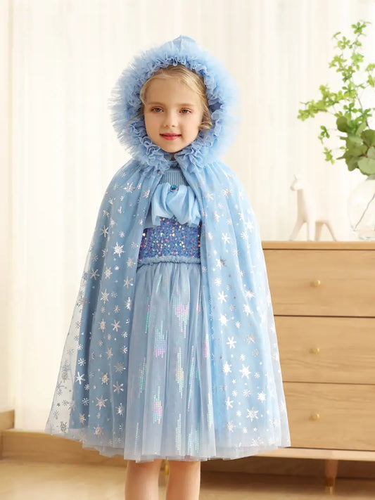 Cape de princesse avec capuche – Déguisement féerique pour fille