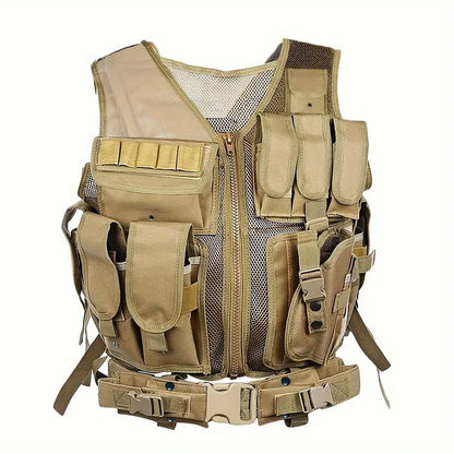 Gilet tactique militaire homme, coloris Cp