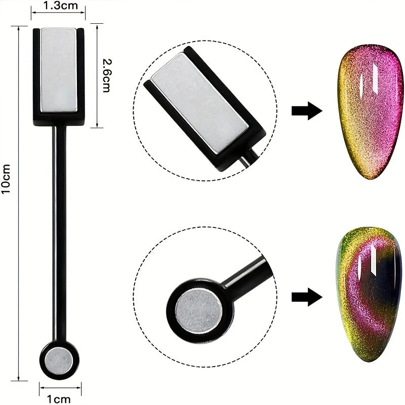 Ensemble 6 Vernis Gel Cat Eye Magnétique – Effet Œil de Chat 9D Holographique UV/LED, 8ml + Aimant Inclus