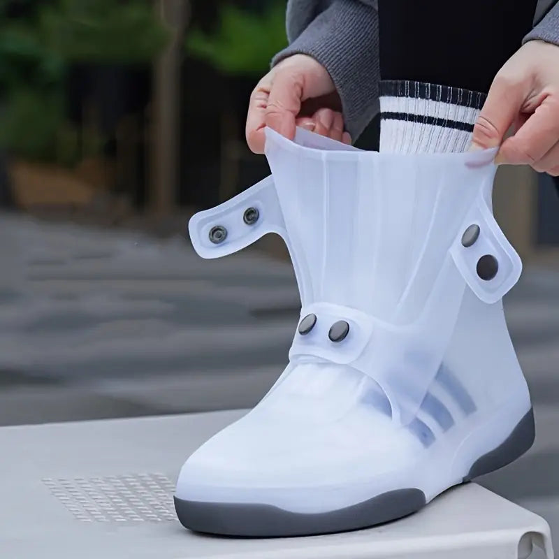 Surbottes Imperméables en Silicone avec Boutons Pression – Protection Antidérapante pour Chaussures