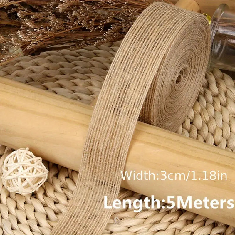 Ruban en jute naturel – Bande décorative pour emballage cadeau, loisirs créatifs et projets DIY