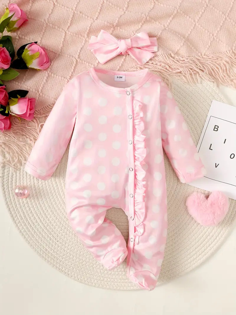 Body Bébé Fille à Fleurs Jaune avec Bandeau – Pyjama Combiné Confortable et Élégant