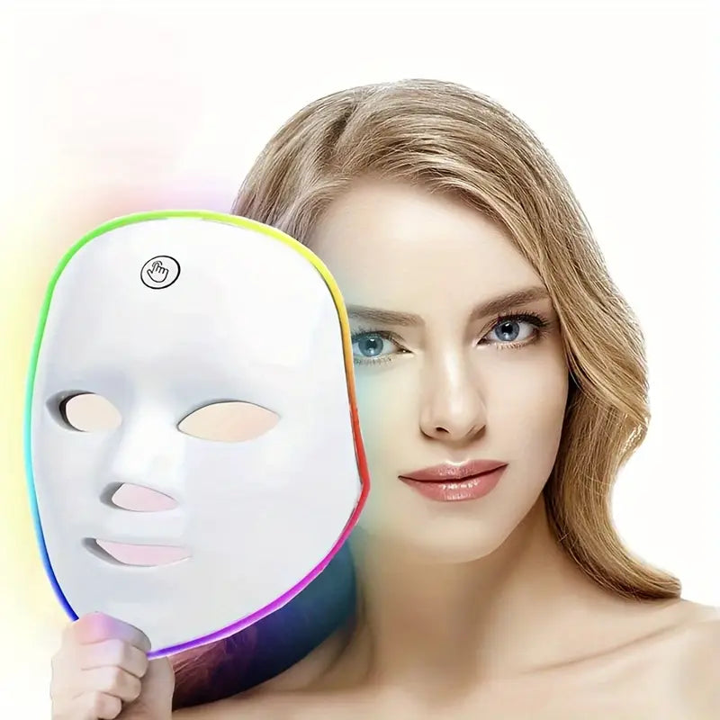 Masque LED Photothérapie 7 Couleurs – Soin Visage Anti-Âge, Acné et Éclat de la Peau à Domicile