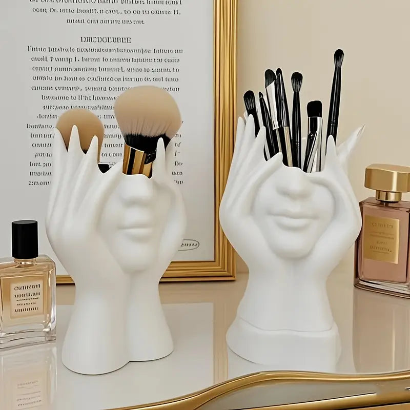 Porte-Pinceaux Maquillage Design Visage – Organisateur Artistique et Élégant pour Cosmétiques