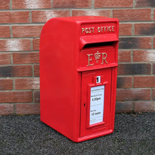 Boîte aux Lettres Sécurisée Style Britannique – Boîte Postale Rouge en Métal avec Fermeture à Clé