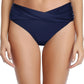 Bas de maillot de bain taille haute croisée – Coupe galbante et effet ventre plat, coloris éclatant