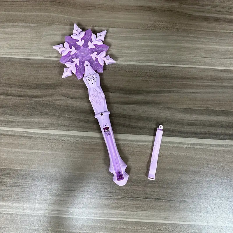Baguette magique lumineuse flocon de neige – Accessoire déguisement princesse et fée