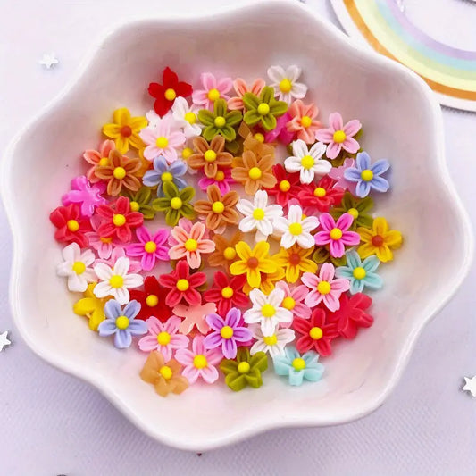 Décorations Fleurs 3D pour Nail Art – Lot de Fleurs Multicolores en Résine pour Manucure Créative