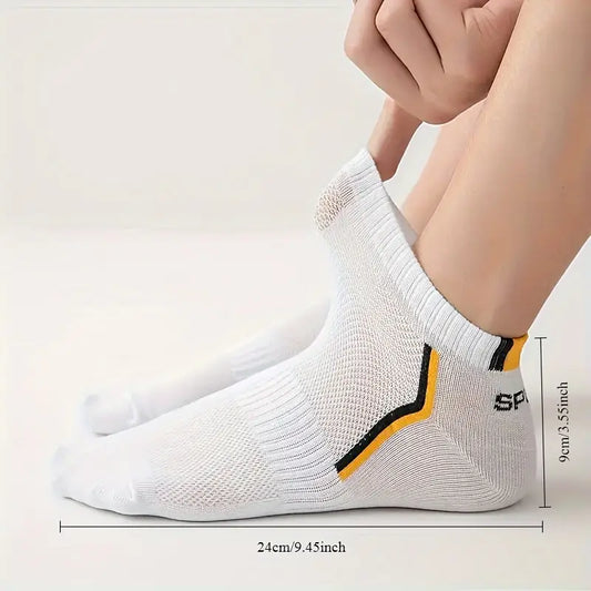 Lot de 5 paires de chaussettes basses homme – Sport, respirantes et confortables