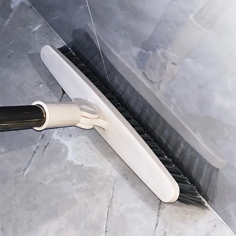 Balai Raclette 2 en 1 avec Brosse Intégrée – Nettoyage Sols, Murs et Vitres Sans Effort