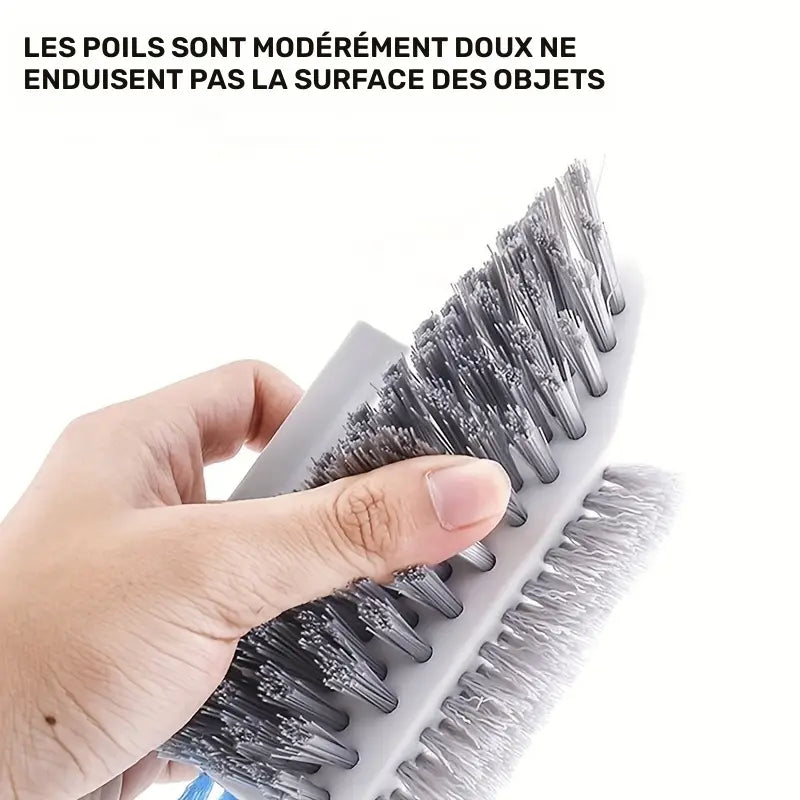 Brosse de Nettoyage à Main Multi-Usage – Poignée Ergonomique et Poils Durs pour Recoins et Joints