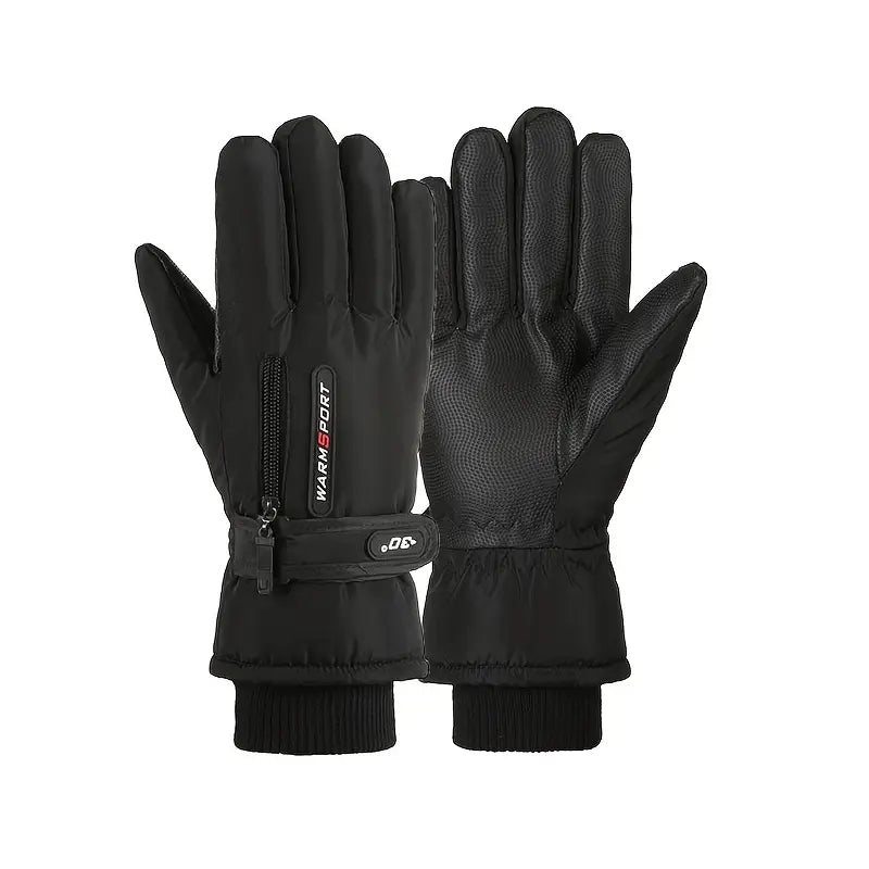 Gants de ski homme imperméables et chauds – Gants d’hiver anti-froid avec grip antidérapant