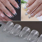 Kit Faux Ongles Carrés Transparente – Capsules Ongles Courts en Acrylique, 240 Pièces avec Boîte de Rangement