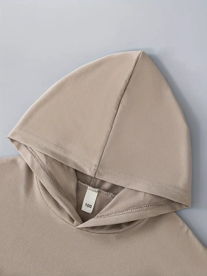 Ensemble chemise garçon à capuche beige