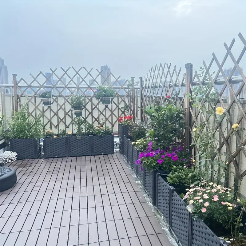 Treillis Extensible pour Jardin et Balcon – Panneau Déco Naturel pour Plantes Grimpantes et Cloisons Extérieures