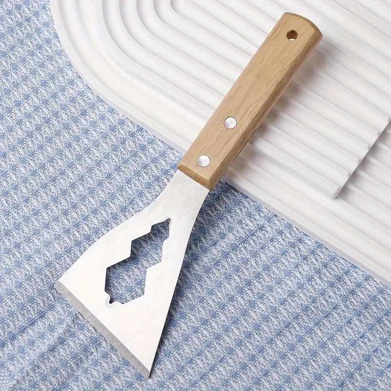 Spatule Multifonction en Acier Inoxydable avec Manche en Bois – Grattoir à Peinture, Décapage et Serrage – Collection Outils de Peinture