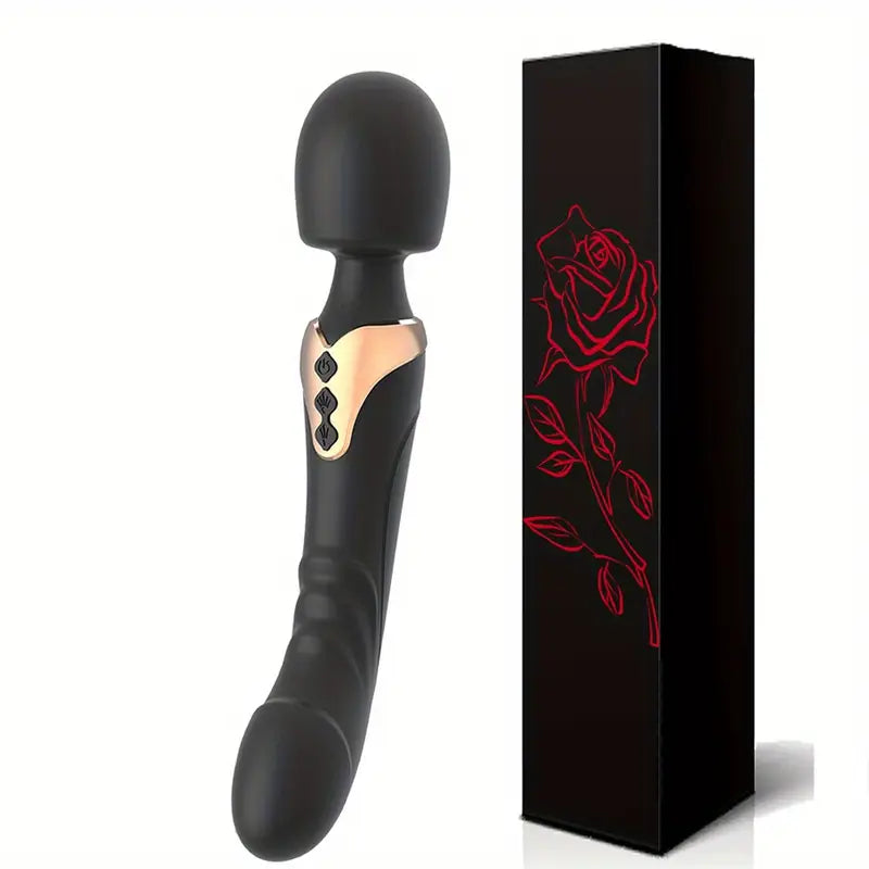 Vibromasseur Wand Rechargeable en Silicone – Double Stimulation Intime & Massage Relaxant