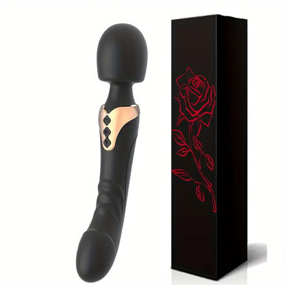 Vibromasseur Wand Rechargeable en Silicone – Double Stimulation Intime & Massage Relaxant